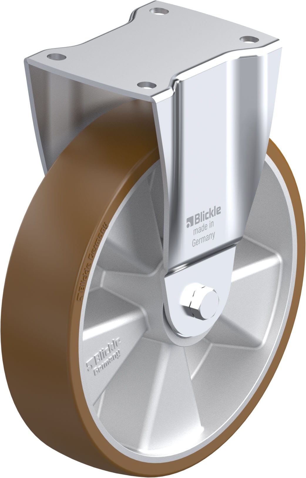 Bockrolle BH-ALB 250K, Ø 250 mm, max. 900 kg, Aluminium-Druckguss