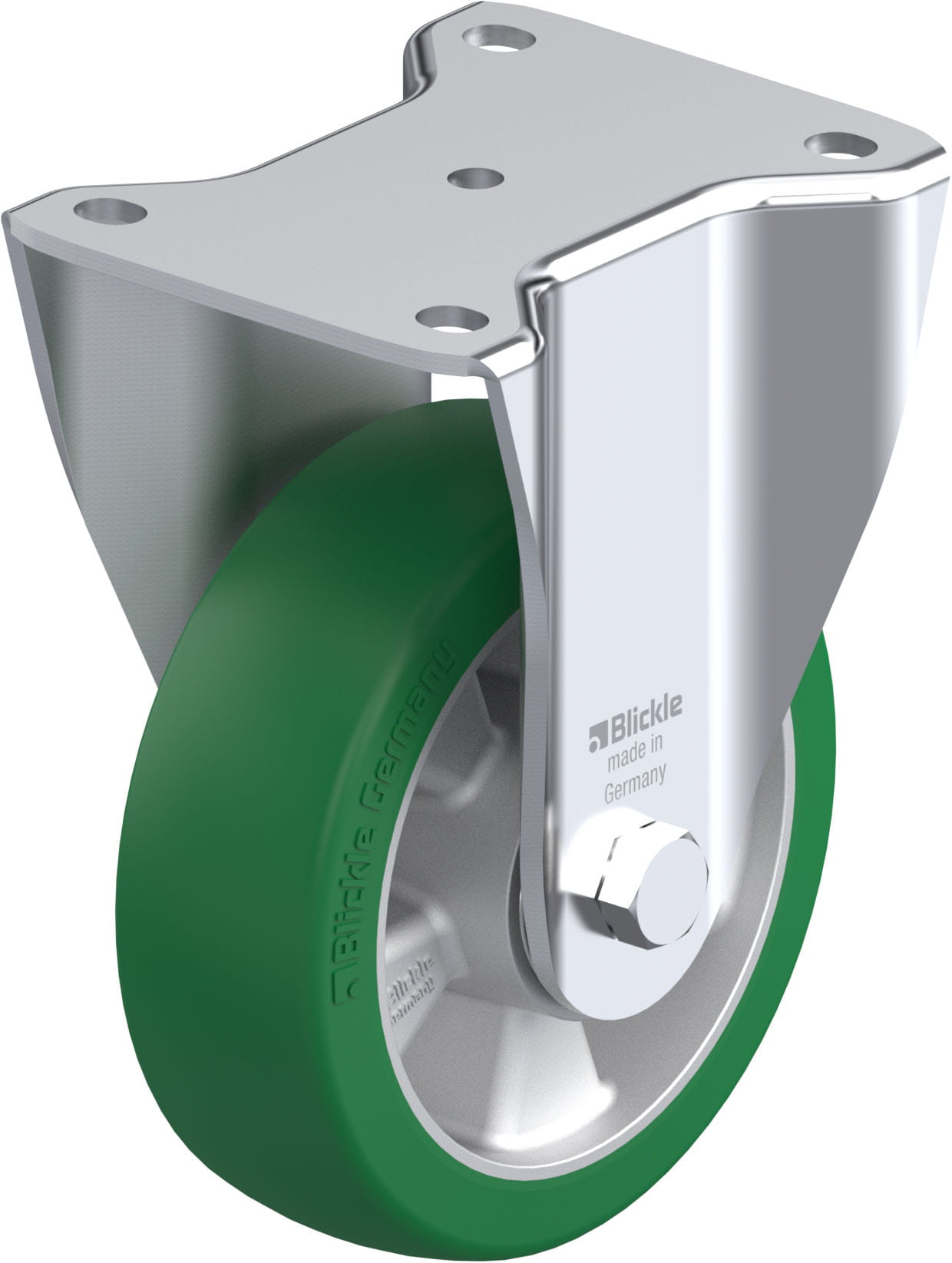 Bockrolle BH-ALST 150K, Ø 150 mm, max. 500 kg, Aluminium-Druckguss