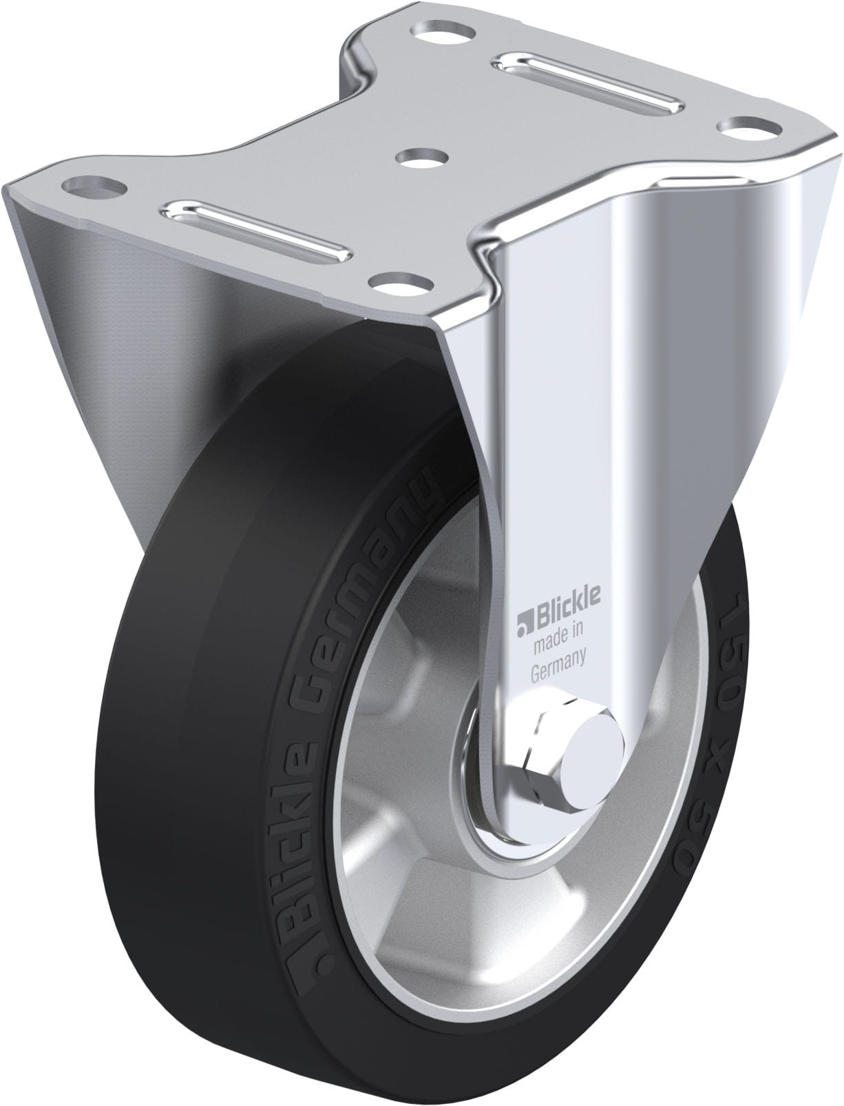 Bockrolle B-ALEV 150K, Ø 150 mm, max. 400 kg, Aluminium-Druckguss