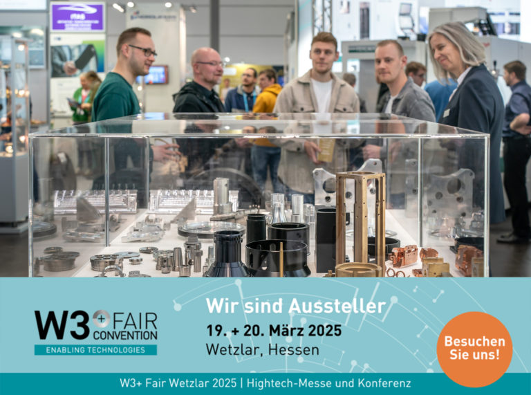 Besuchen Sie uns auf der W3+ in Wetzlar vom 19.03.2025 bis 20.03.2025 auf Stand D13