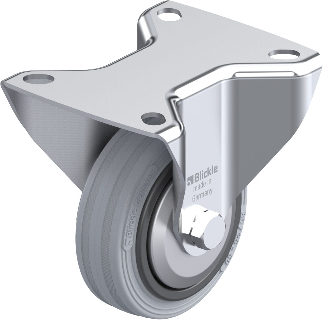 Bockrolle B-VPP 80R-SG-FA, Ø 80 mm, max. 50 kg, hochwertiges Polypropylen