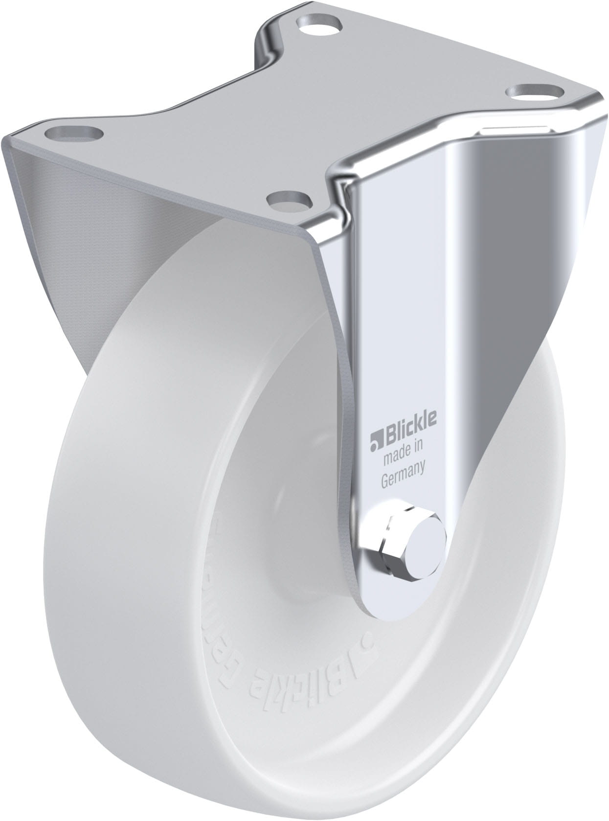 Bockrolle B-PO 125G, Ø 125 mm, max. 250 kg, hochwertiges Polyamid 6
