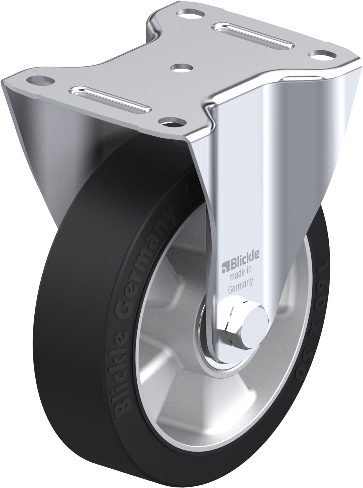 Bockrolle B-ALEV 160K, Ø 160 mm, max. 400 kg, Aluminium-Druckguss
