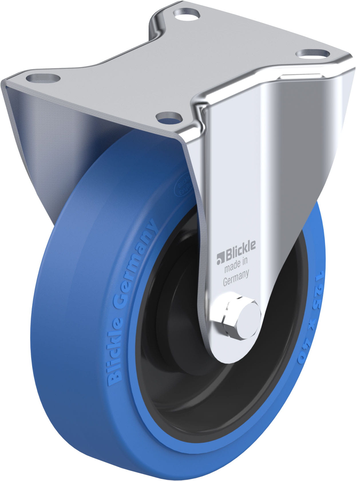 Bockrolle B-POEV 125KA-SB, Ø 125 mm, max. 250 kg, hochwertiges Polyamid 6
