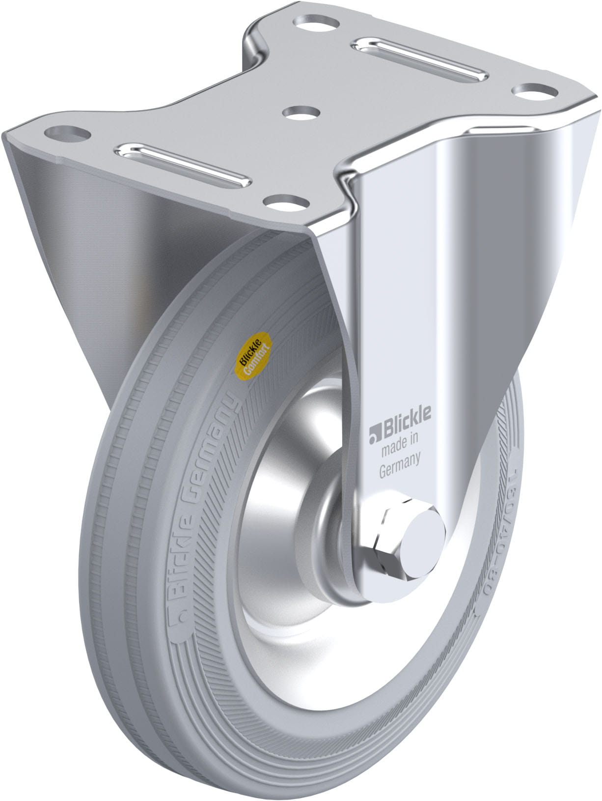 Bockrolle B-RD 162R-VLI, Ø 160 mm, max. 225 kg, Stahlblech