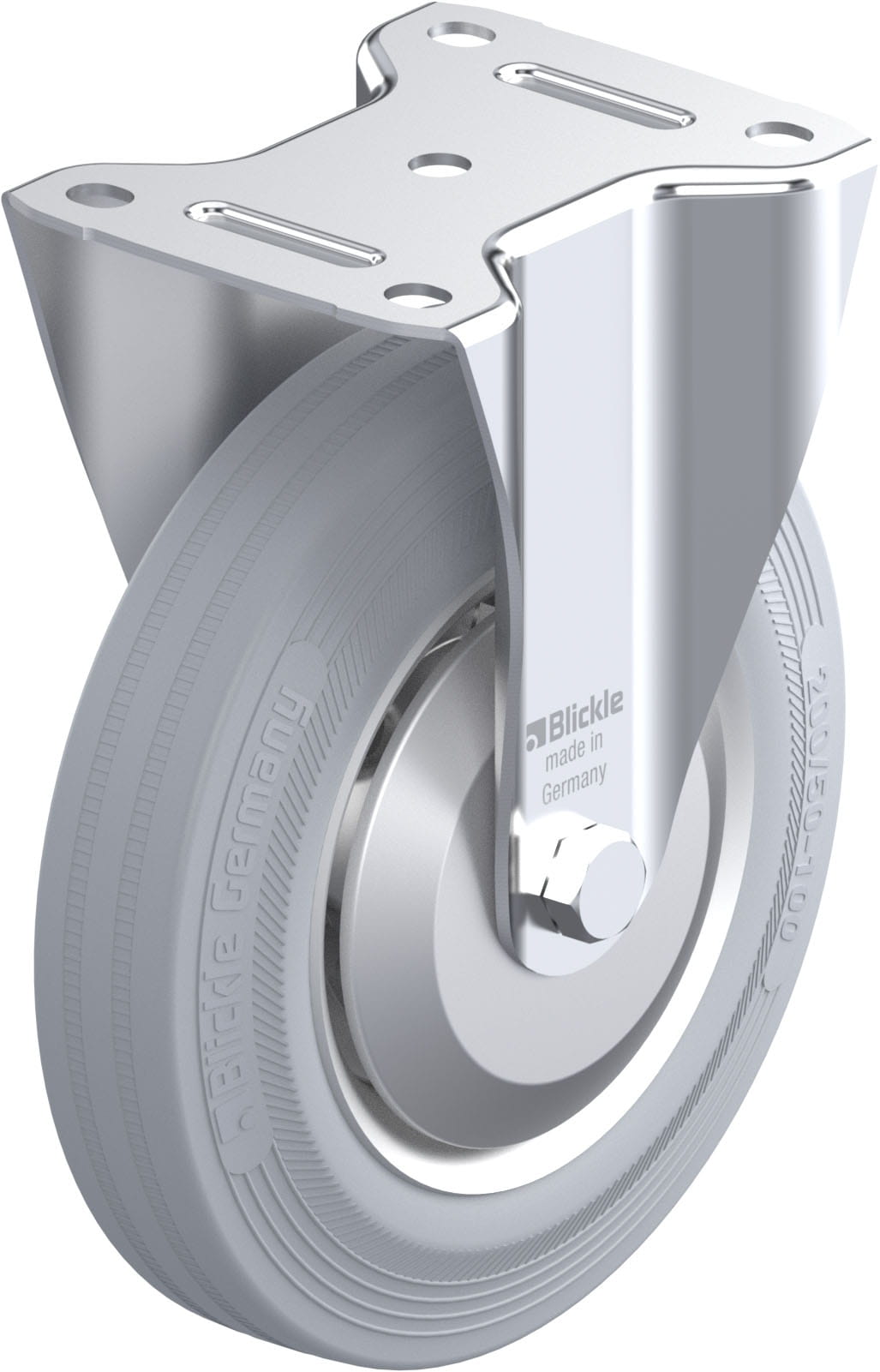 Bockrolle B-V 200K-SG-FA, Ø 200 mm, max. 205 kg, Stahlblech