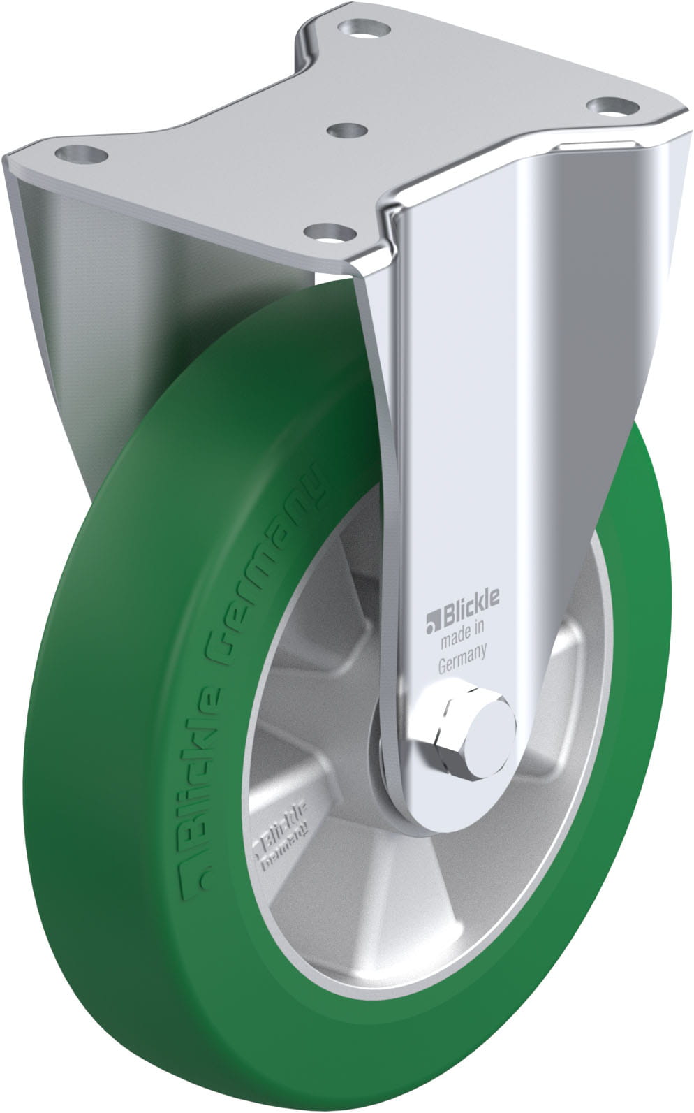 Bockrolle BH-ALST 200K, Ø 200 mm, max. 750 kg, Aluminium-Druckguss