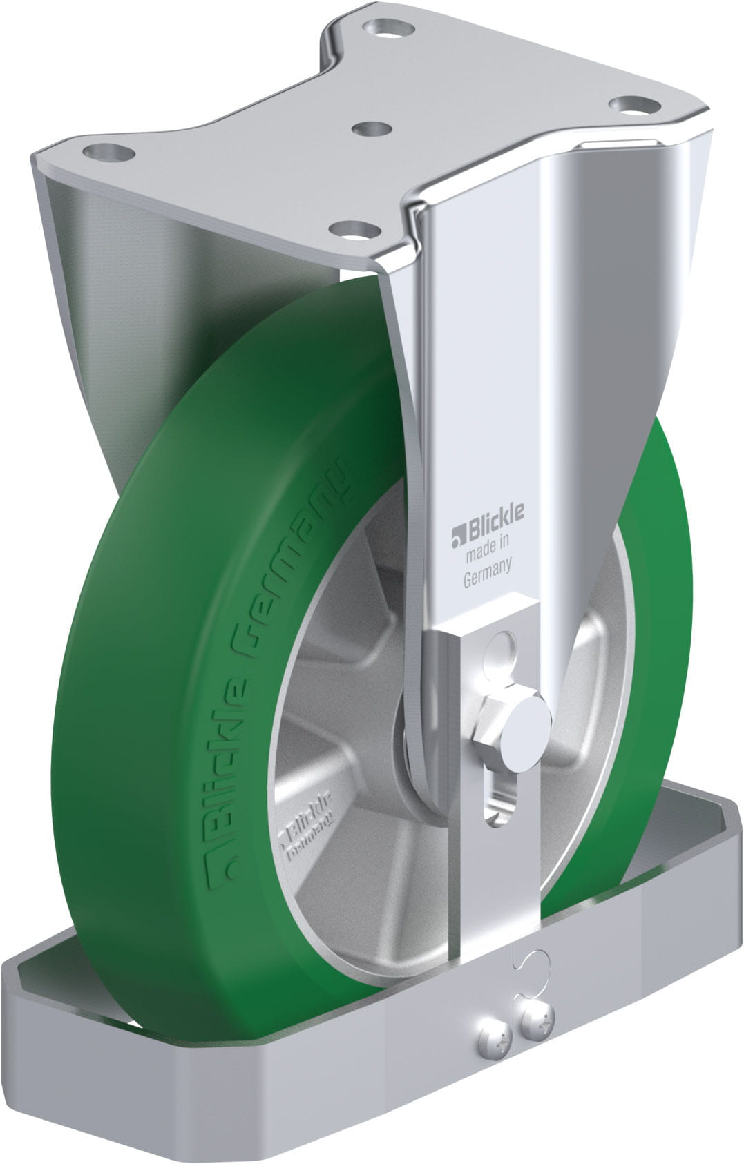 Bockrolle BH-ALST 200K-FS, Ø 200 mm, max. 750 kg, Aluminium-Druckguss