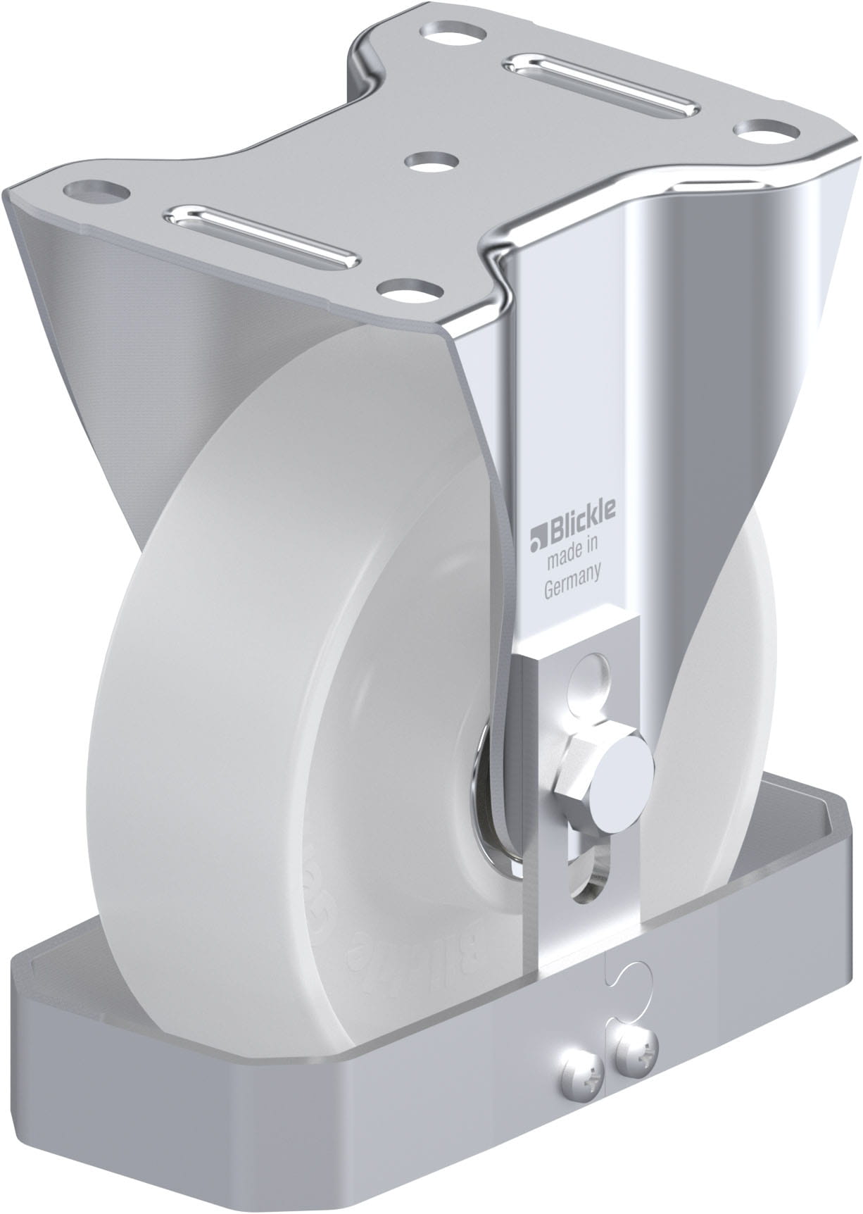 Bockrolle B-PO 150K-FS, Ø 150 mm, max. 400 kg, hochwertiges Polyamid 6