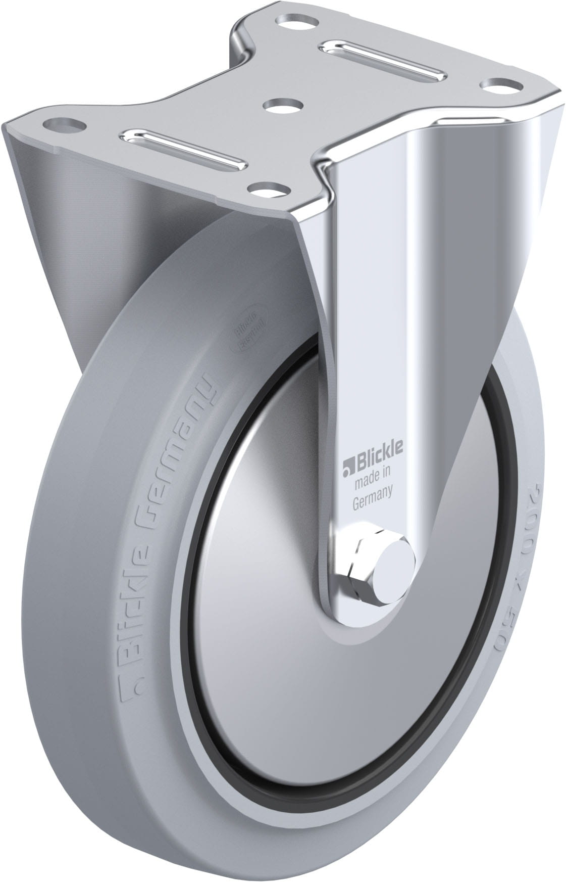 Bockrolle B-POEV 200XR-SG-FA, Ø 200 mm, max. 400 kg, hochwertiges Polyamid 6