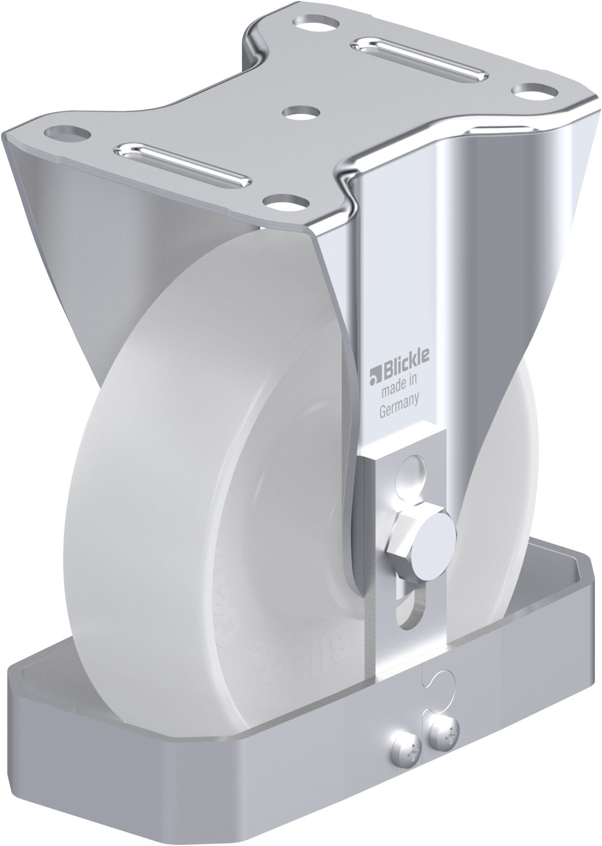 Bockrolle B-PO 150R-FS, Ø 150 mm, max. 400 kg, hochwertiges Polyamid 6