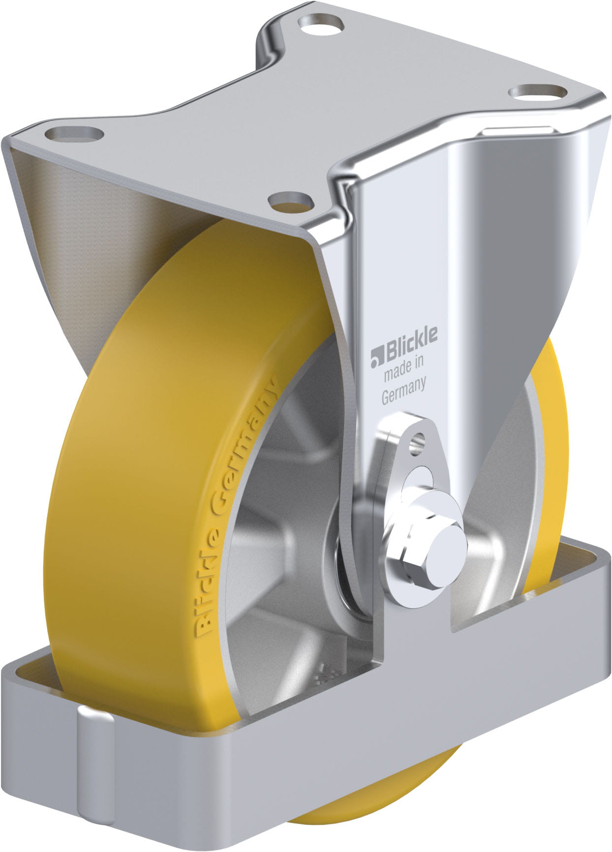 Bockrolle B-ALTH 125K-FS, Ø 125 mm, max. 250 kg, Aluminium-Druckguss