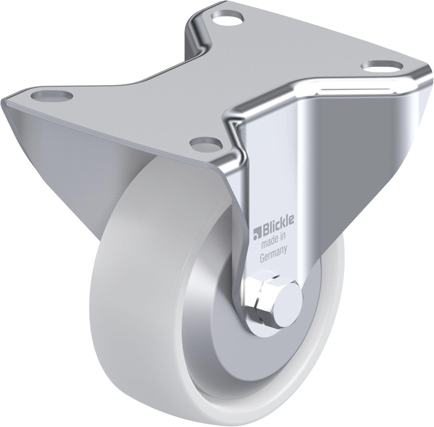 Bockrolle B-PO 80R-FA, Ø 80 mm, max. 220 kg, hochwertiges Polyamid 6