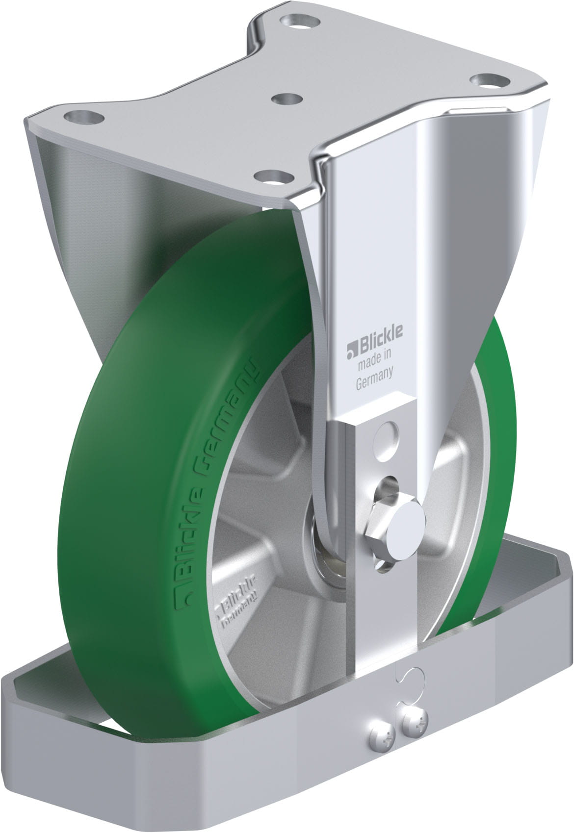Bockrolle BH-ALST 180K-FS, Ø 180 mm, max. 670 kg, Aluminium-Druckguss