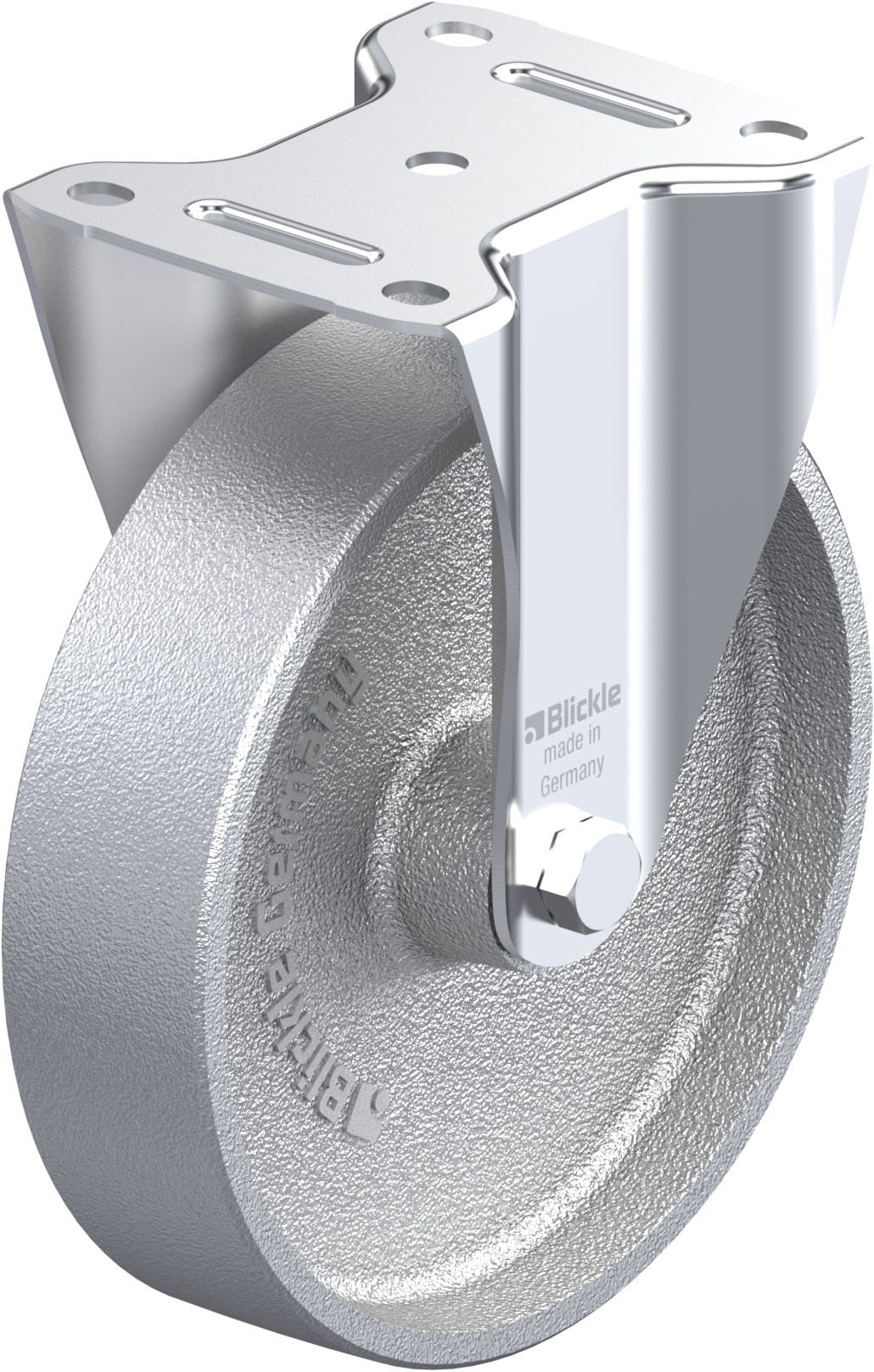 Bockrolle B-G 200G, Ø 200 mm, max. 400 kg, robuster Grauguss