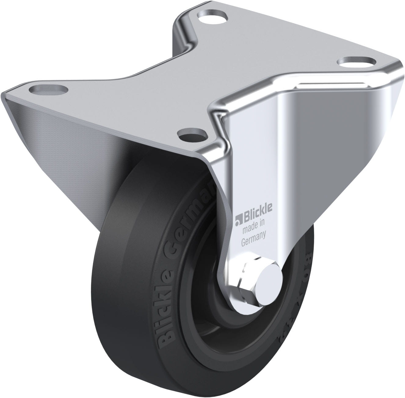 Bockrolle B-POEV 80R, Ø 80 mm, max. 140 kg, hochwertiges Polyamid 6