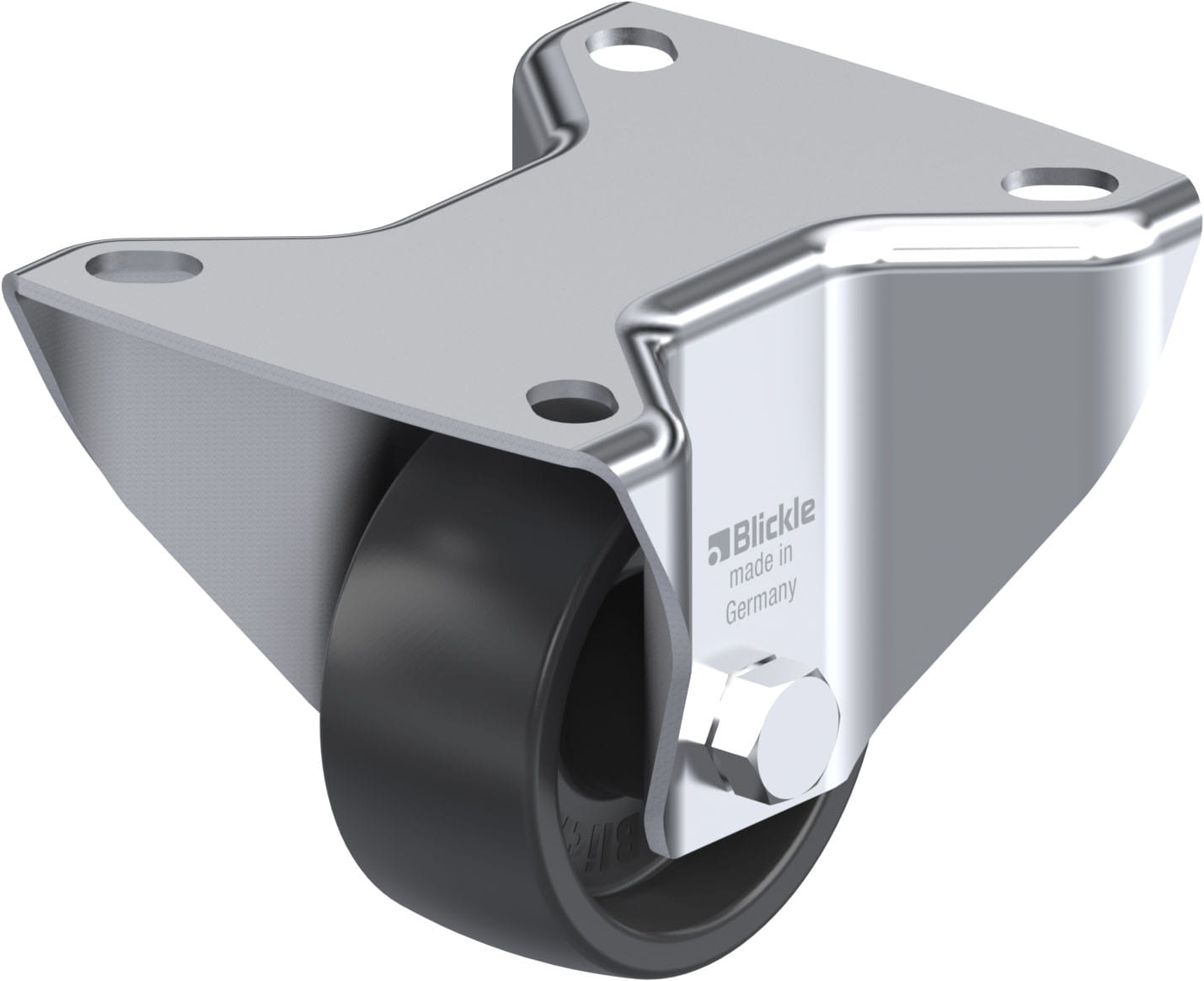 Bockrolle B-PP 60G, Ø 60 mm, max. 80 kg, hochwertiges Polypropylen