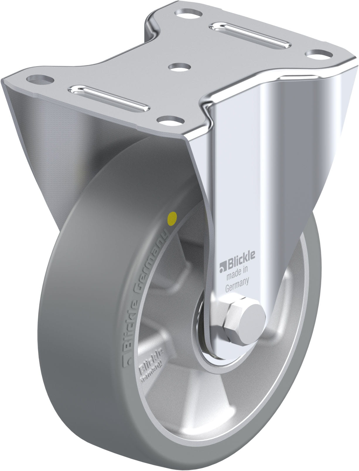 Bockrolle B-ALTH 150K-AS, Ø 150 mm, max. 400 kg, Aluminium-Druckguss