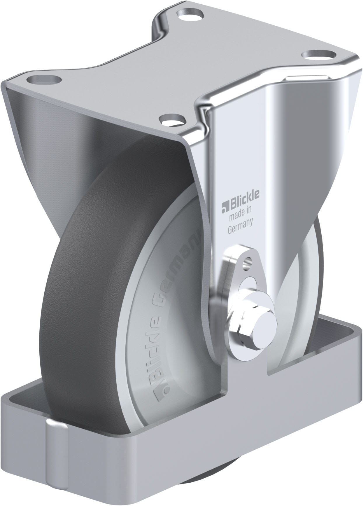 Bockrolle B-PATH 125KF-FS, Ø 125 mm, max. 250 kg, hochwertiges Polyamid 6