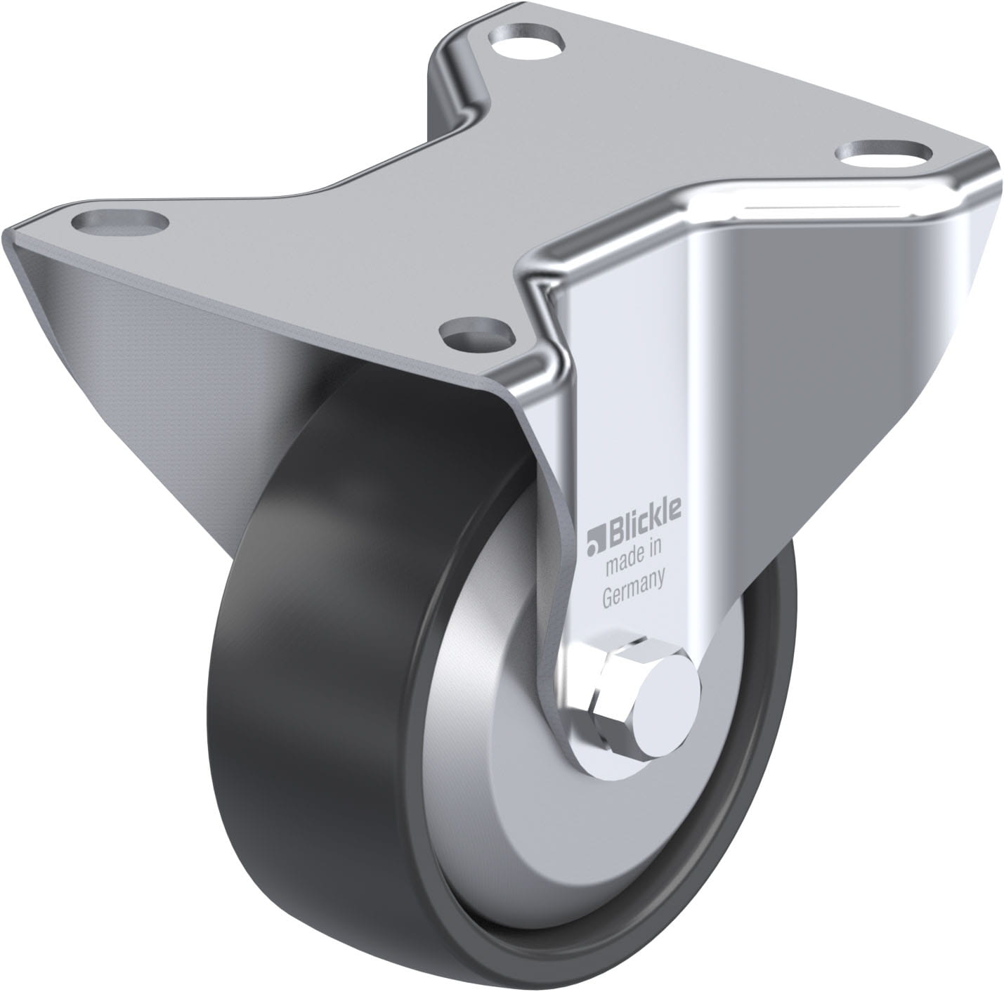 Bockrolle B-PP 80R-FA, Ø 80 mm, max. 120 kg, hochwertiges Polypropylen