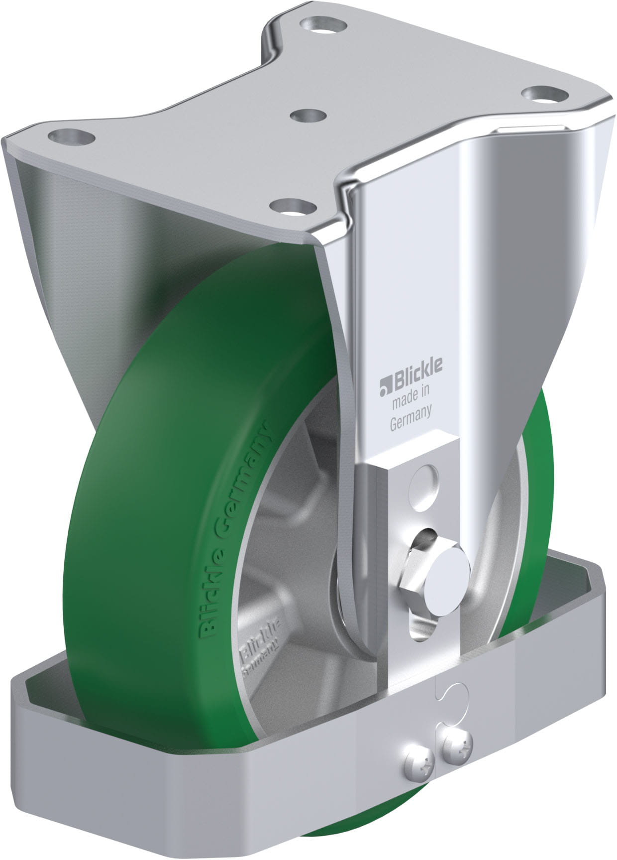 Bockrolle BH-ALST 160K-FS, Ø 160 mm, max. 580 kg, Aluminium-Druckguss