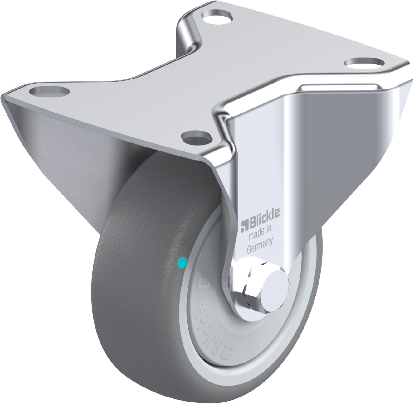 Bockrolle B-TPA 80KFD, Ø 80 mm, max. 100 kg, hochwertiges Polypropylen