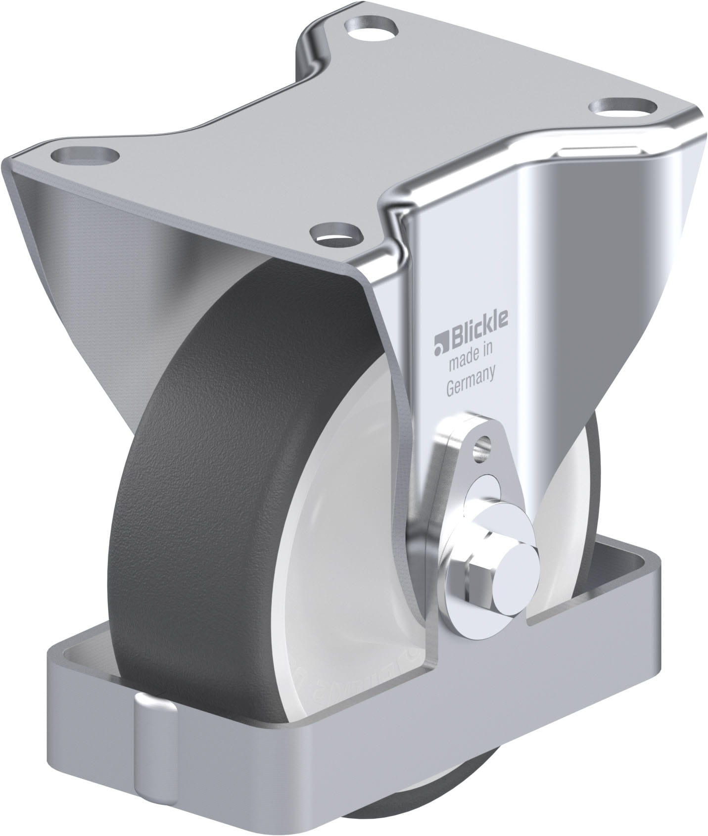 Bockrolle B-POTH 100R-FS, Ø 100 mm, max. 250 kg, hochwertiges Polyamid 6