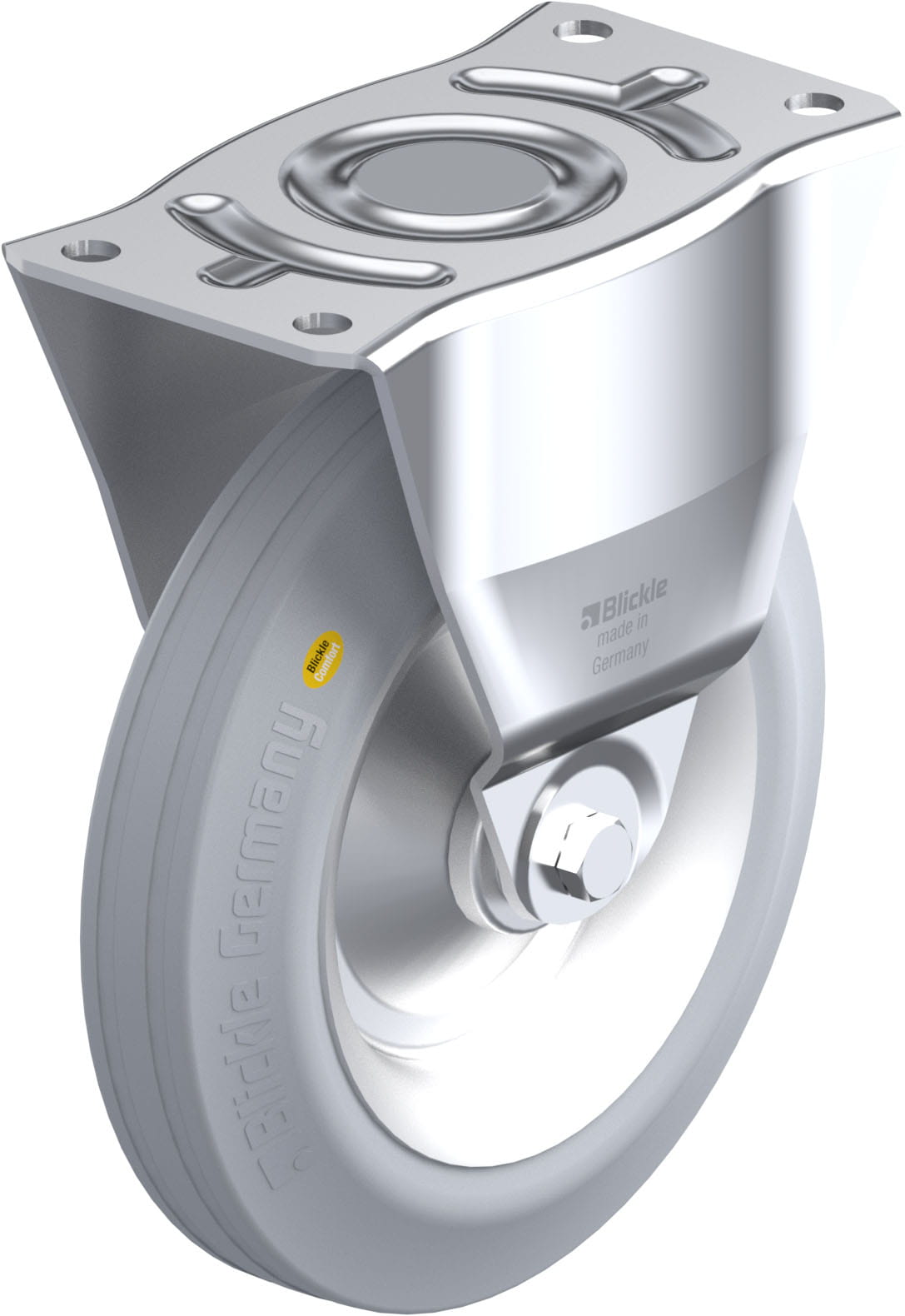 Bockrolle B-RD 252R-VLI, Ø 250 mm, max. 450 kg, Stahlblech
