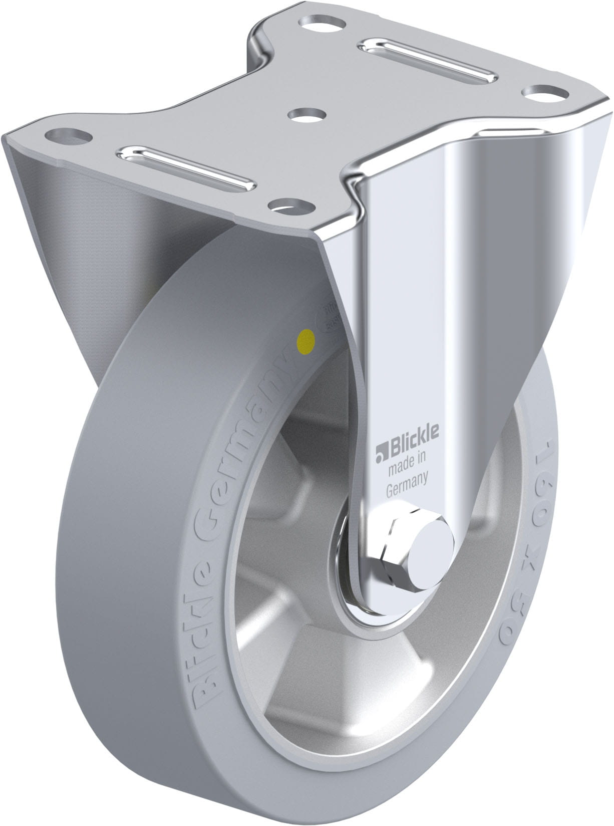 Bockrolle B-ALEV 160K-SG-AS, Ø 160 mm, max. 350 kg, Aluminium-Druckguss