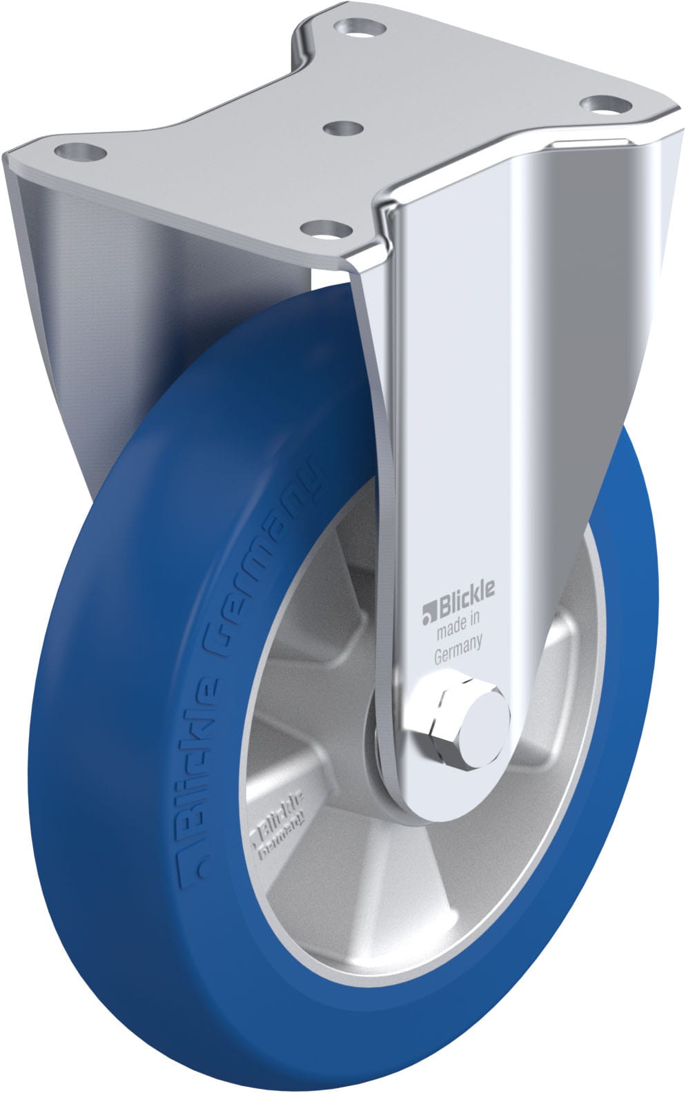 Bockrolle BH-ALBS 200K-CO, Ø 200 mm, max. 600 kg, Aluminium-Druckguss