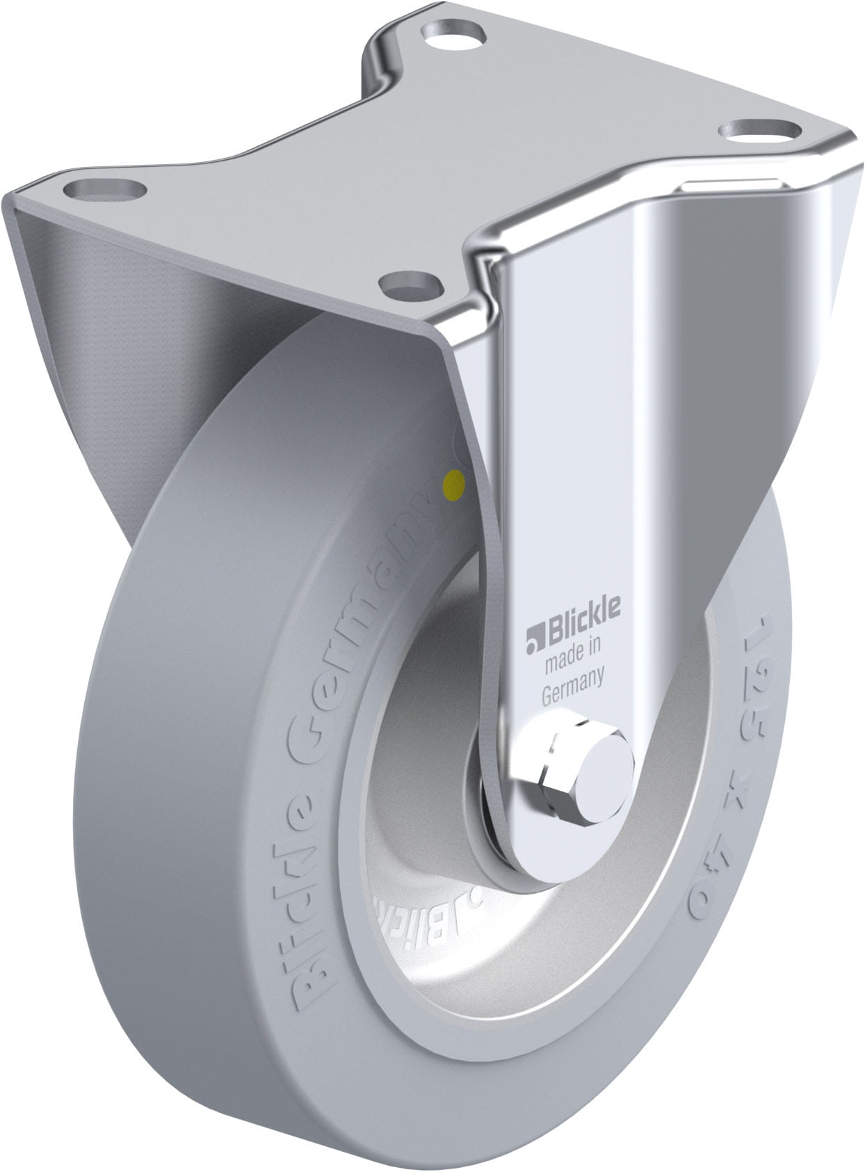 Bockrolle B-ALEV 125K-SG-AS, Ø 125 mm, max. 250 kg, Aluminium-Druckguss