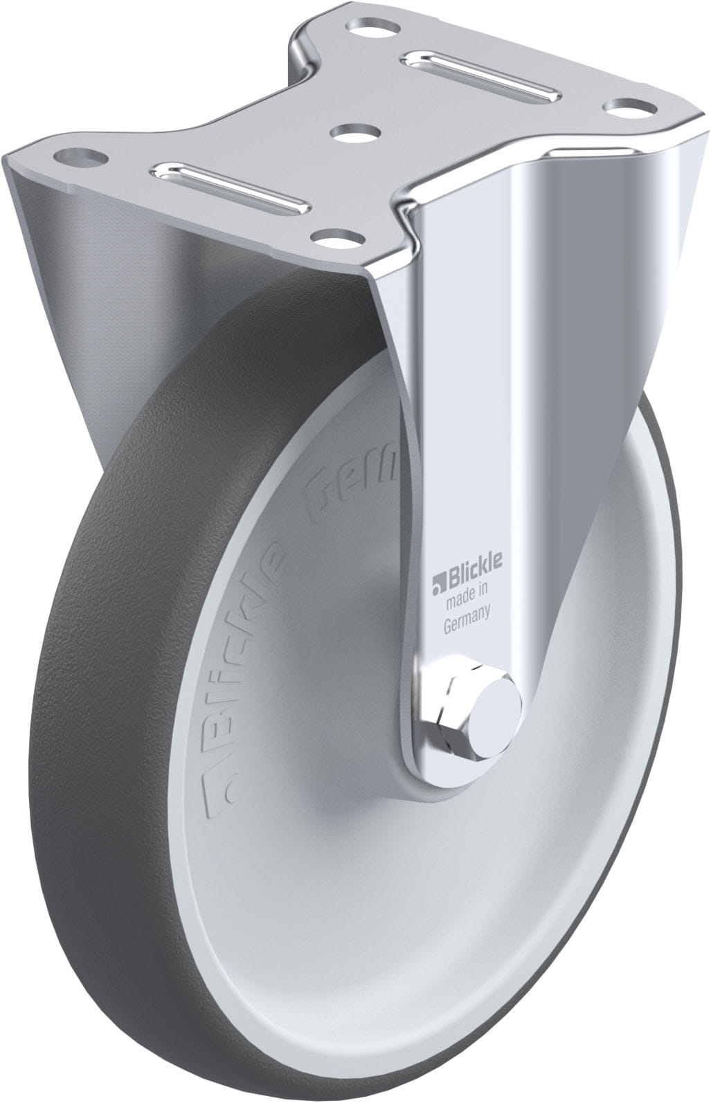 Bockrolle B-PATH 200R, Ø 200 mm, max. 400 kg, hochwertiges Polyamid 6