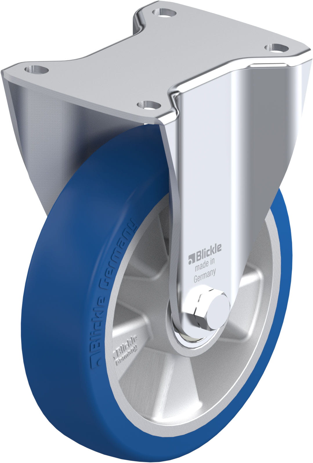 Bockrolle BH-ALBS 180K, Ø 180 mm, max. 670 kg, Aluminium-Druckguss