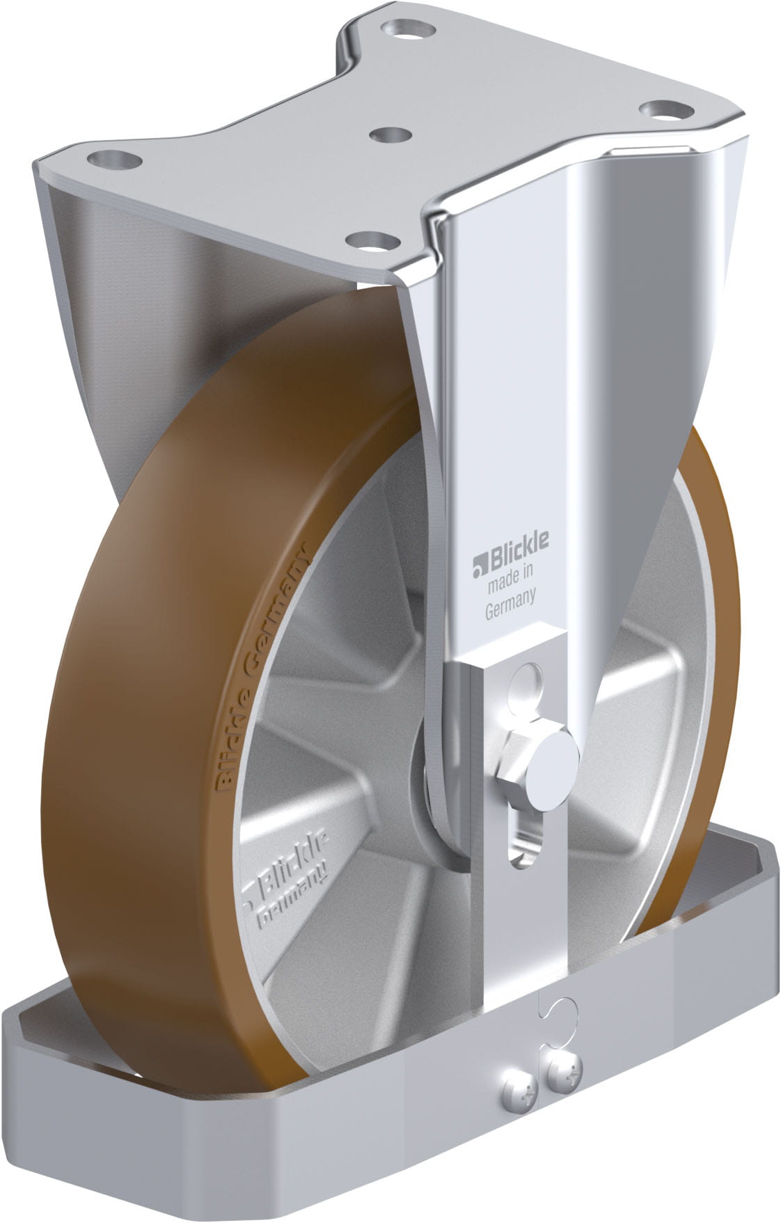 Bockrolle BH-ALB 200K-FS, Ø 200 mm, max. 800 kg, Aluminium-Druckguss