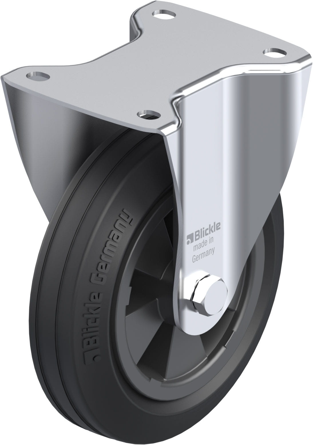 Bockrolle B-VPP 180R, Ø 180 mm, max. 170 kg, hochwertiges Polypropylen