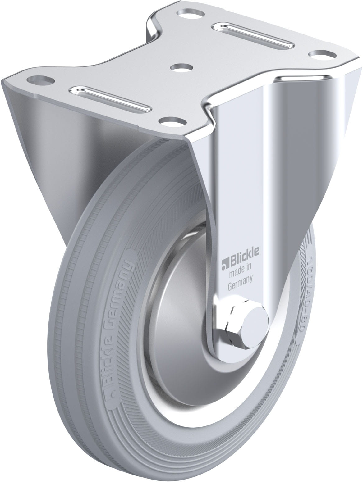 Bockrolle B-V 162R-SG-FA, Ø 160 mm, max. 135 kg, Stahlblech