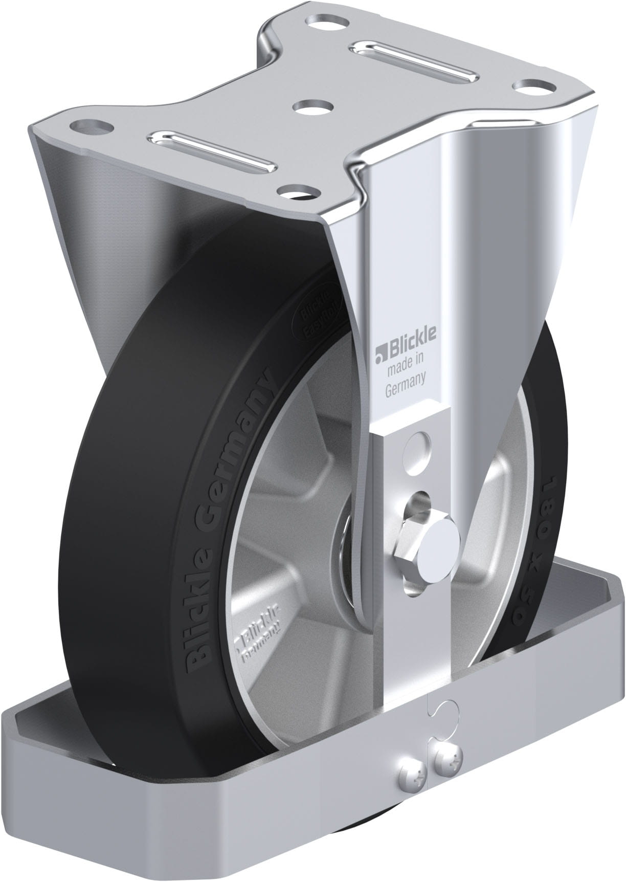 Bockrolle B-ALEV 180K-FS, Ø 180 mm, max. 400 kg, Aluminium-Druckguss