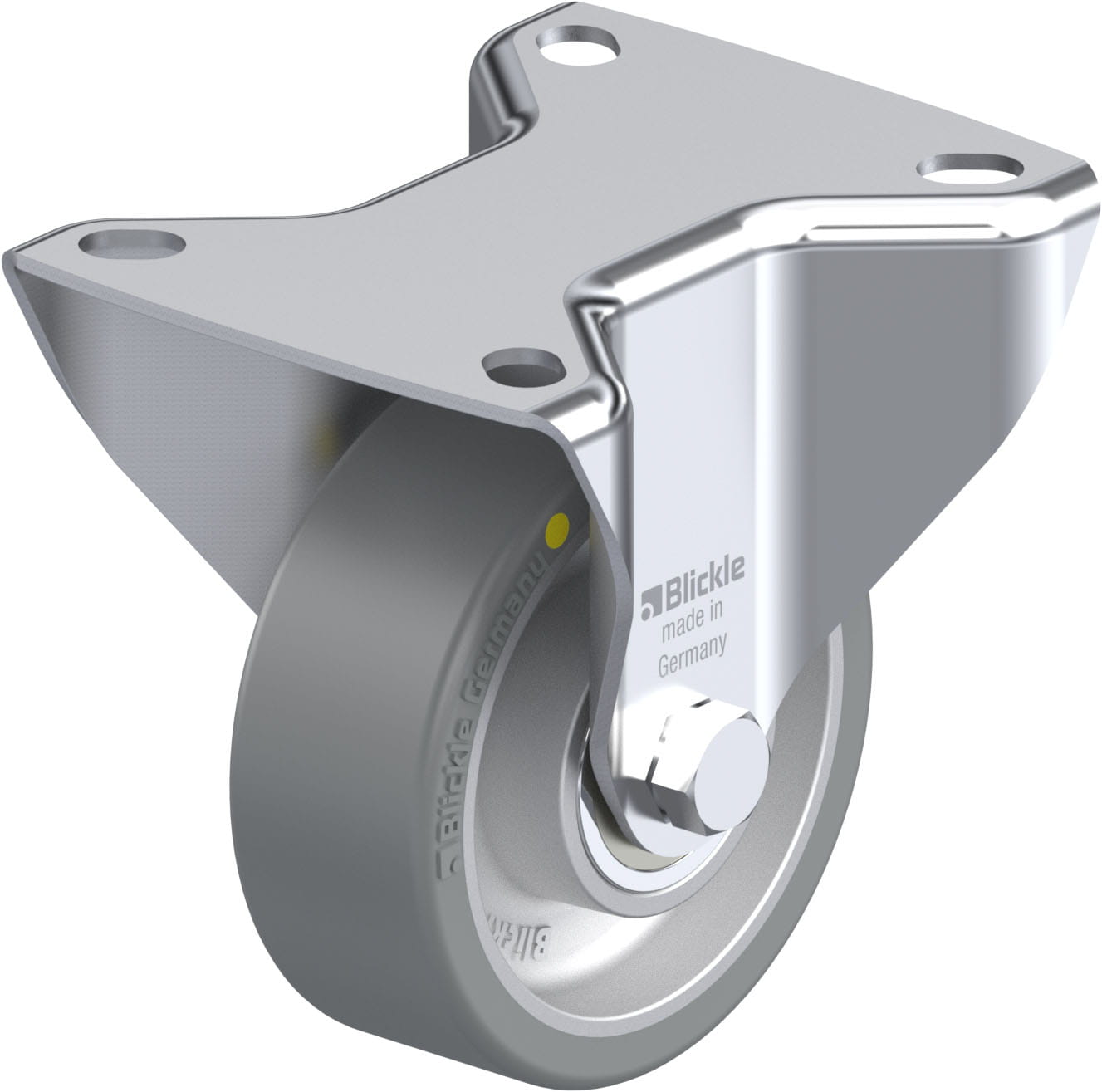 Bockrolle B-ALTH 80K-AS, Ø 80 mm, max. 200 kg, Aluminium-Druckguss