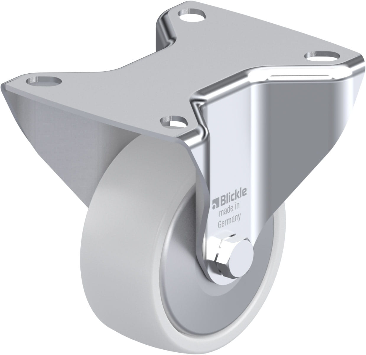 Bockrolle B-PO 75R-FA, Ø 75 mm, max. 200 kg, hochwertiges Polyamid 6