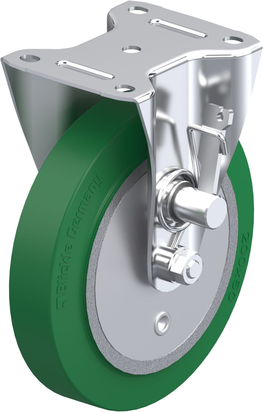 Bockrolle B-GST 200K-TMR, Ø 200 mm, max. 600 kg, robuster Grauguss