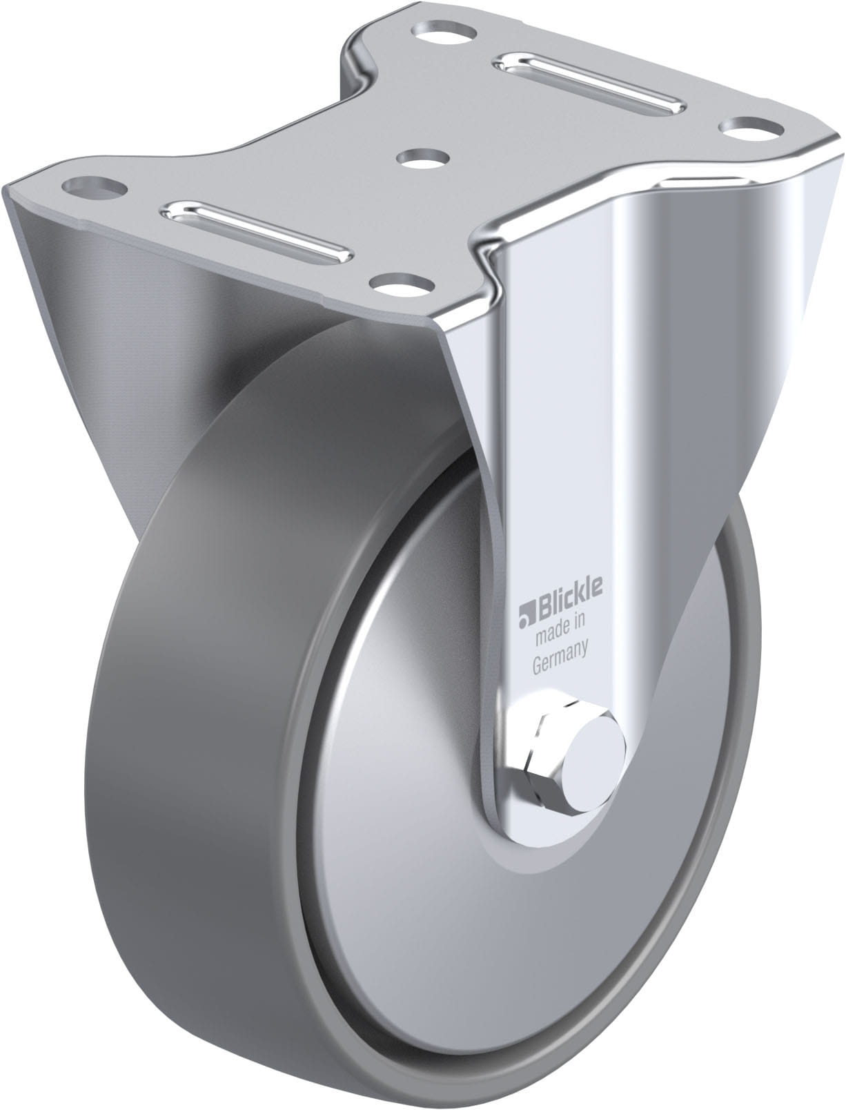 Bockrolle B-PO 150K-ELS-FA, Ø 150 mm, max. 400 kg, hochwertiges Polyamid 6