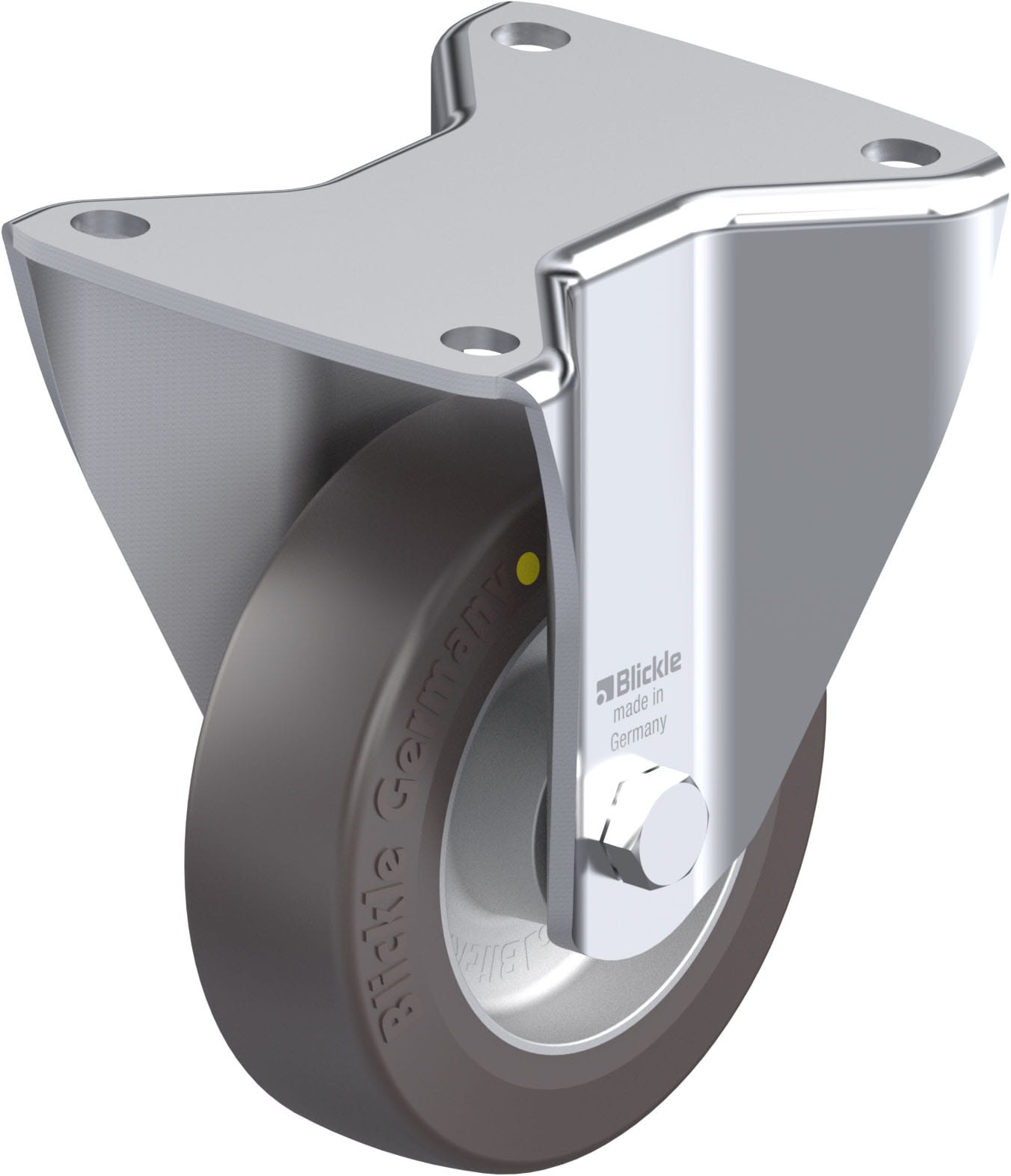 Bockrolle BH-ALST 125K-3-AS, Ø 125 mm, max. 370 kg, Aluminium-Druckguss