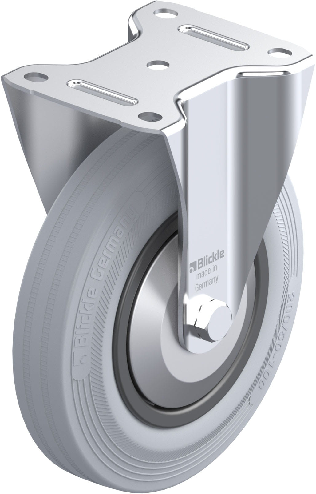 Bockrolle B-VPP 200G-SG-FA, Ø 200 mm, max. 205 kg, hochwertiges Polypropylen