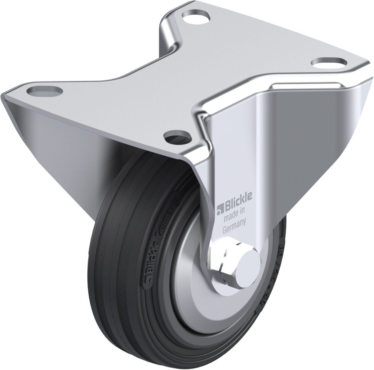 Bockrolle B-VPP 80R-FA, Ø 80 mm, max. 50 kg, hochwertiges Polypropylen