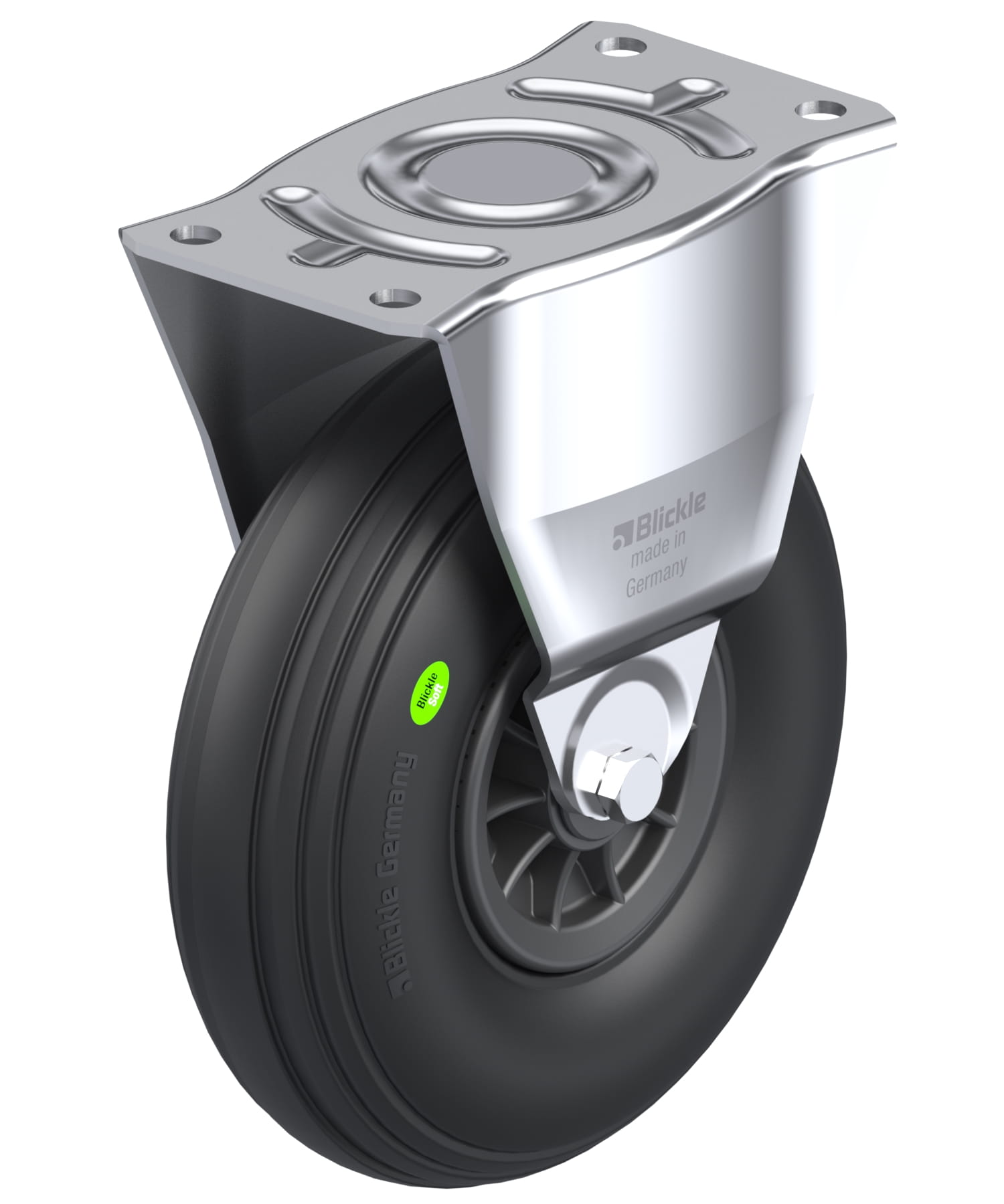 Bockrolle B-VWPP 260R, Ø 260 mm, max. 200 kg, hochwertiges Polypropylen