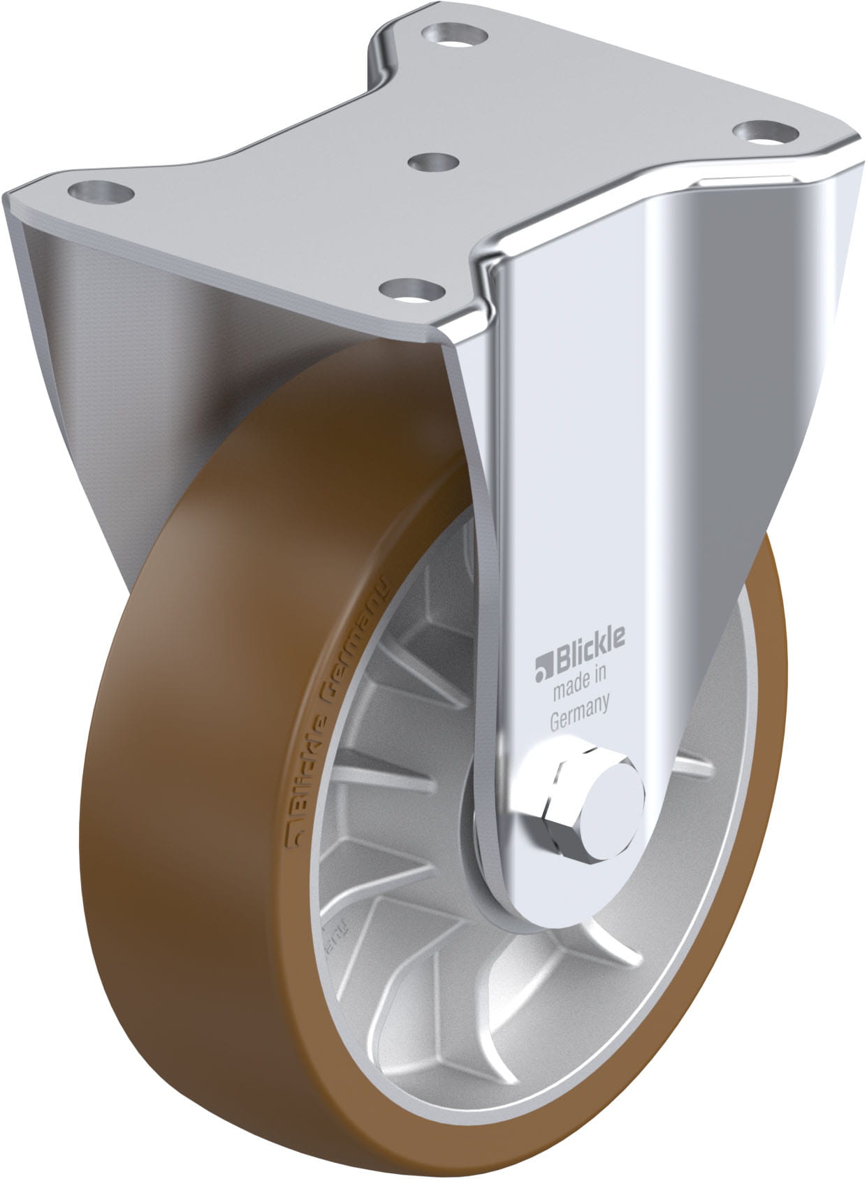 Bockrolle BH-ALB 162K, Ø 160 mm, max. 900 kg, Aluminium-Druckguss
