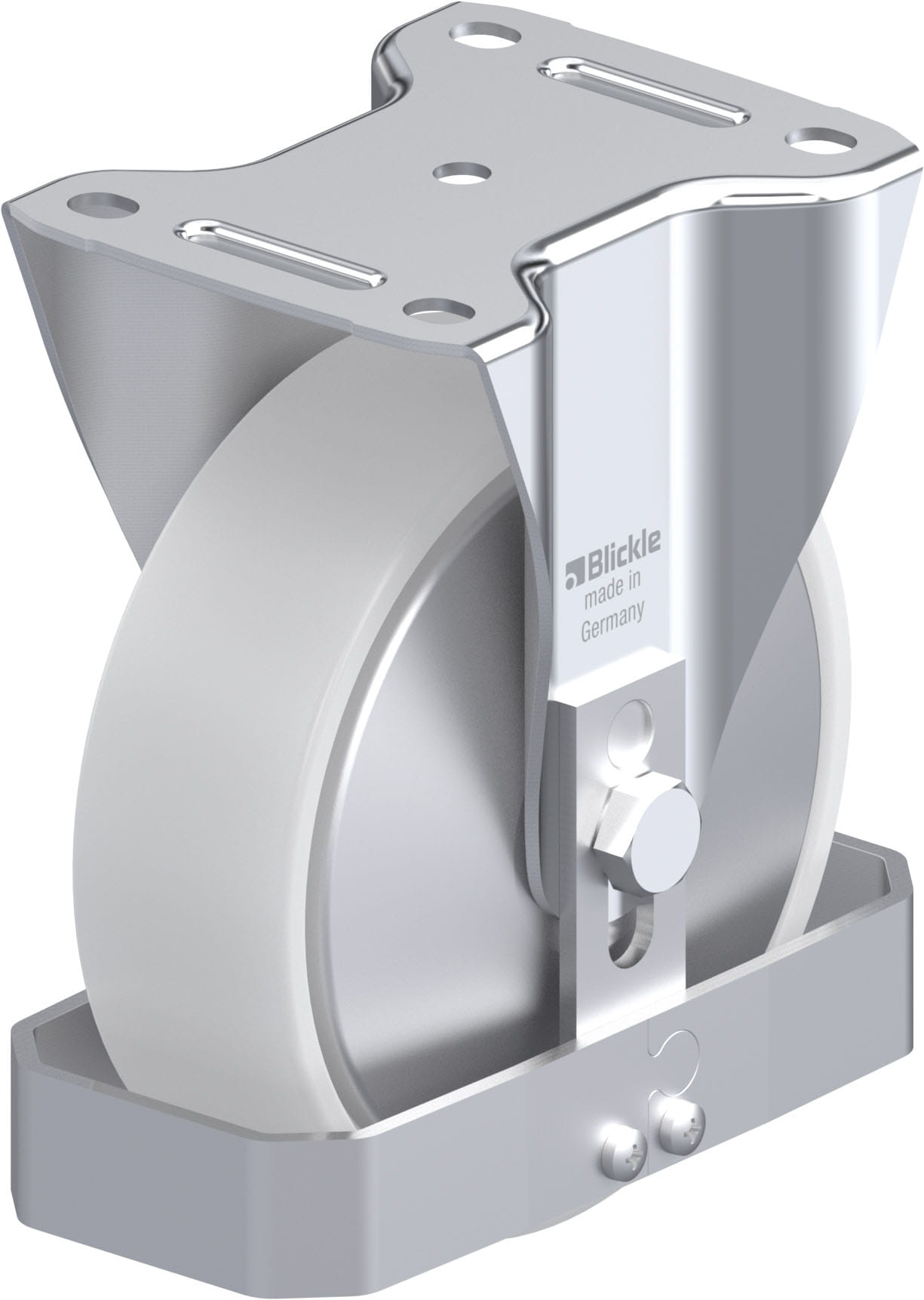 Bockrolle B-PO 160K-FA-FS, Ø 160 mm, max. 400 kg, hochwertiges Polyamid 6