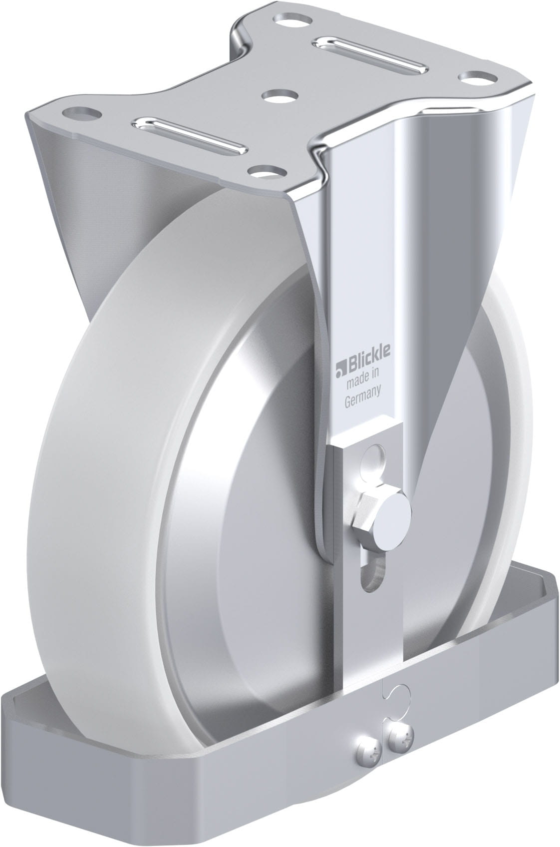 Bockrolle B-PO 200XR-FA-FS, Ø 200 mm, max. 400 kg, hochwertiges Polyamid 6