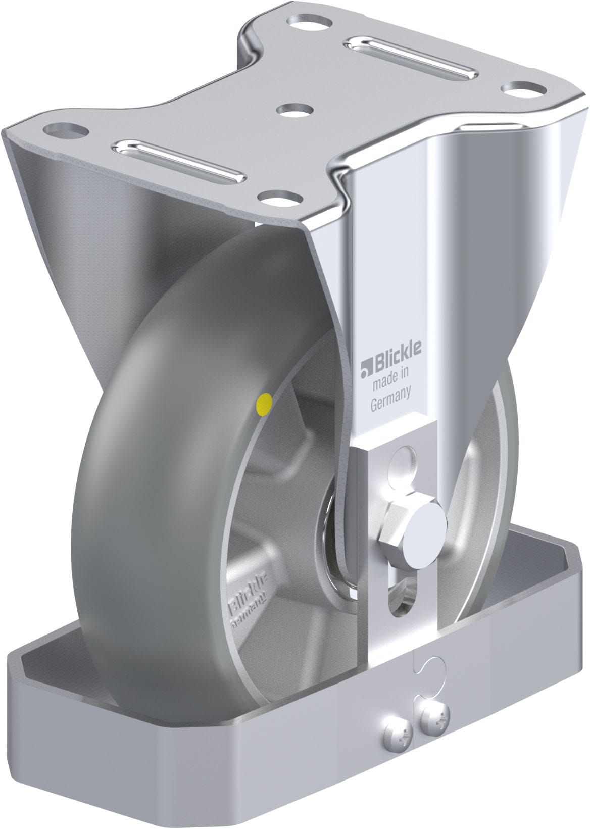 Bockrolle B-ALTH 160K-AS-CO-FS, Ø 160 mm, max. 400 kg, Aluminium-Druckguss
