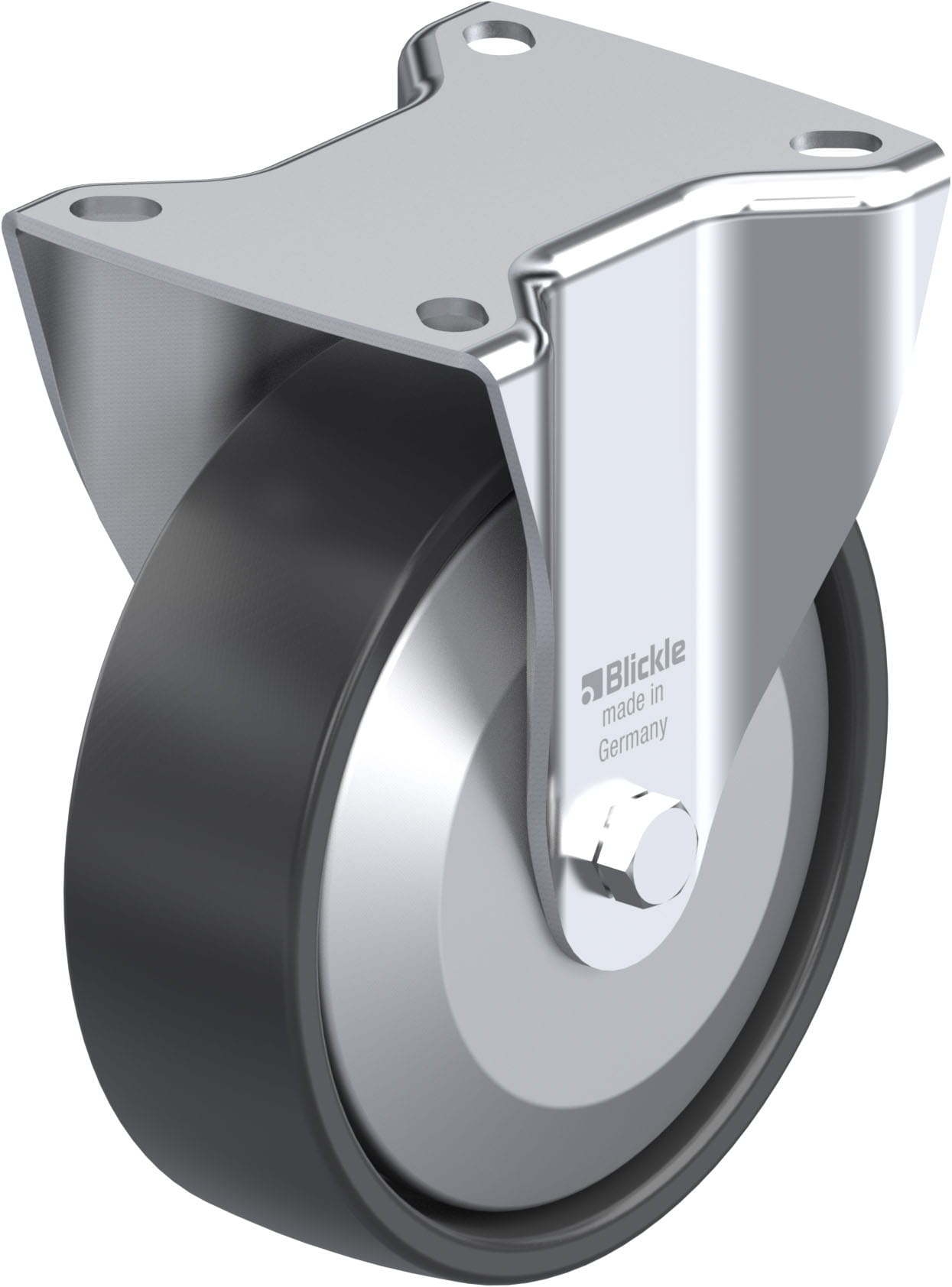 Bockrolle B-PP 125KA-FA, Ø 125 mm, max. 200 kg, hochwertiges Polypropylen